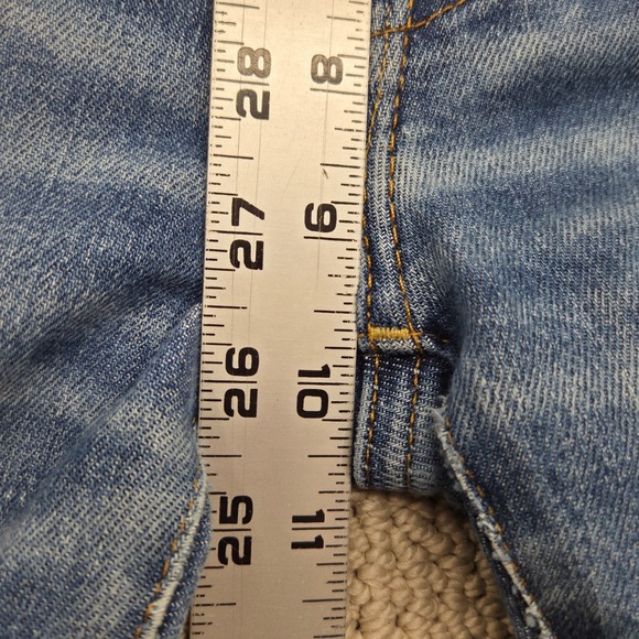 American Eagle Womens Slim Straight Leg Jeans Distressed Blue Denim 28x32‎ - Picture 8 of 9